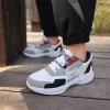 White mesh sports shoes, breathable and lightweight, unisex casual running shoes details Picture